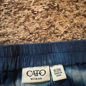 Brand: Cato, XL, Blue/White, Tye Dye Maxi Skirt,